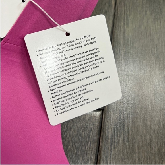Lululemon NWT Go Further Bra with Support Code Technology Pow Pink Tone - Picture 5 of 10